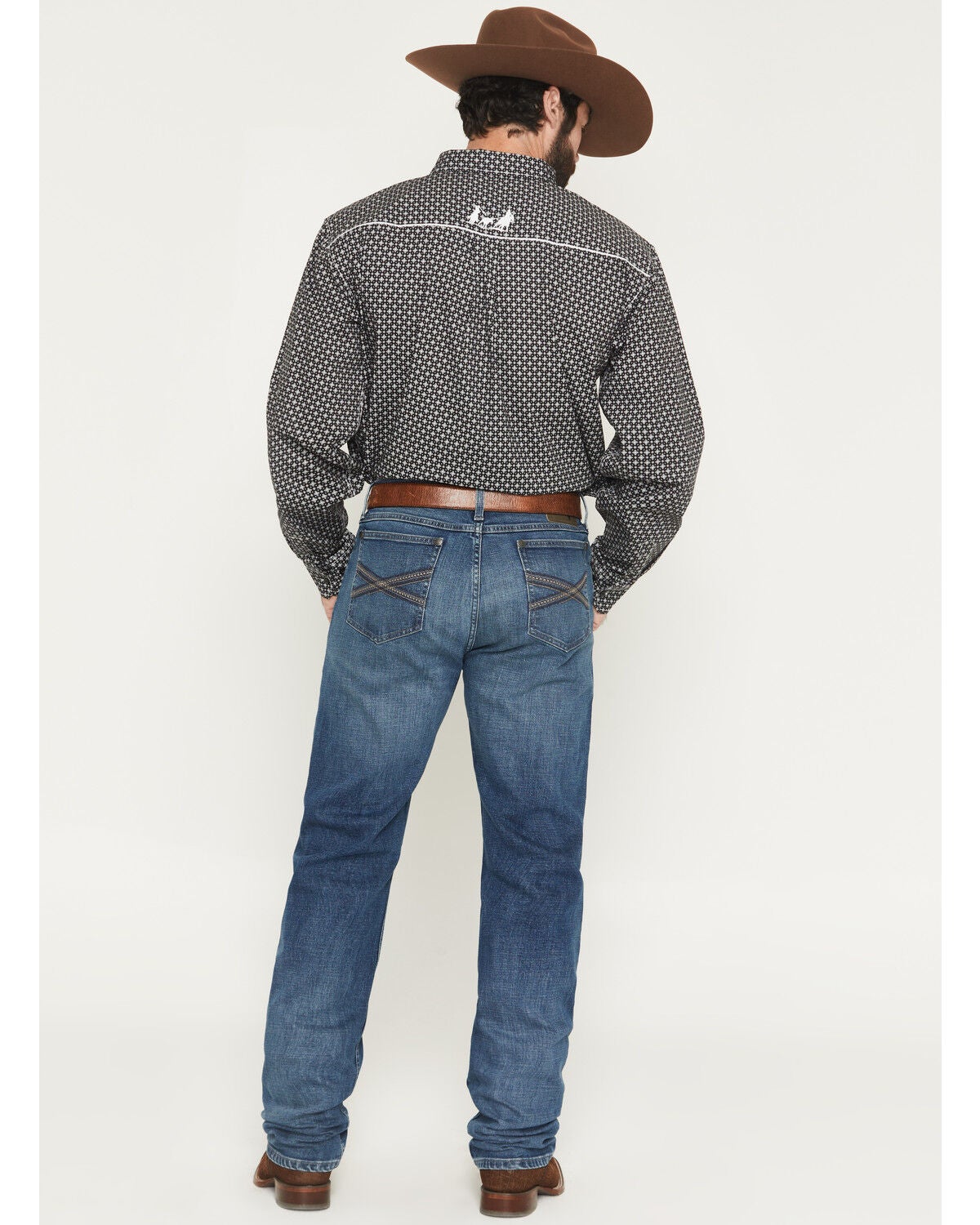 Image #3 - Wrangler 20X Men's 44MWX Hobson Medium Wash Slim Straight Stretch Denim Jeans, Medium Wash, hi-res