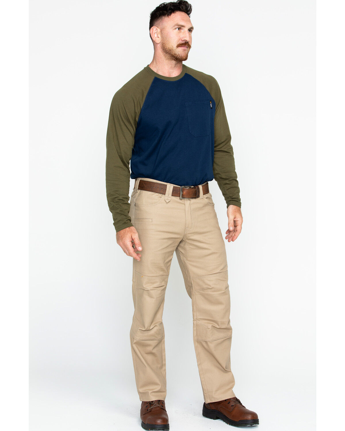 Image #6 - Hawx Men's Stretch Canvas Utility Work Pants, Beige/khaki, hi-res