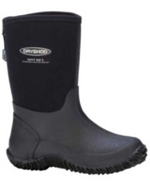 Image #1 - Dryshod Boys' Tuffy Rubber Boots - Soft Toe, Black, hi-res