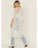 Image #4 - Shyanne Women's Tie-Front Embroidered Mesh Kimono, Ivory, hi-res