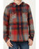 Image #3 - Ariat Boys' Hoffman Hooded Shirt Jacket, Red, hi-res