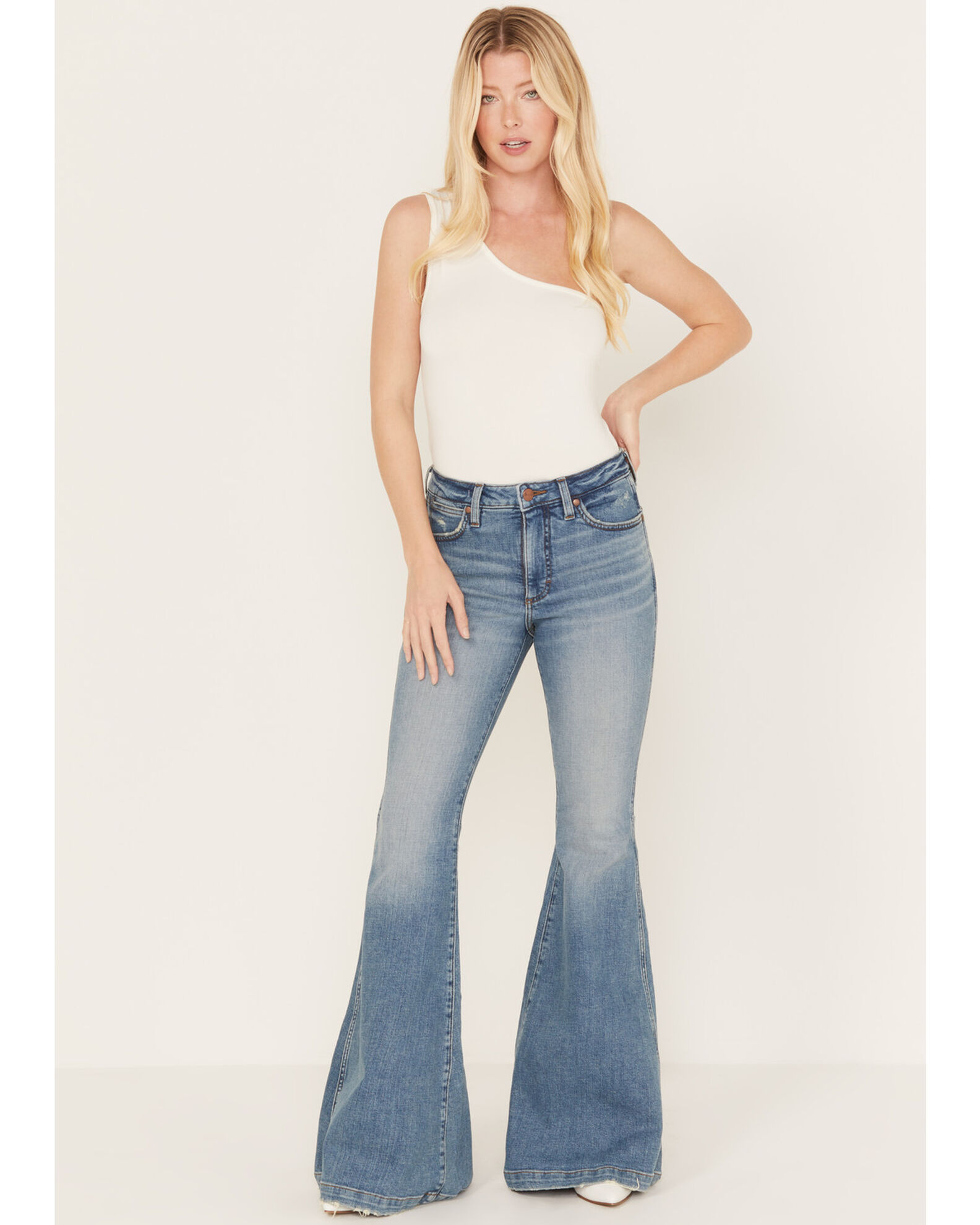 Wrangler high waisted flare jeans top