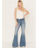 Image #1 - Wrangler Retro Women's Medium Wash High Rise Helen Flare Jeans, Blue, hi-res