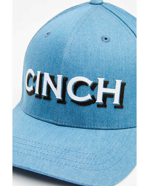 Image #2 - Cinch Men's Logo Applique Ball Cap , Blue, hi-res