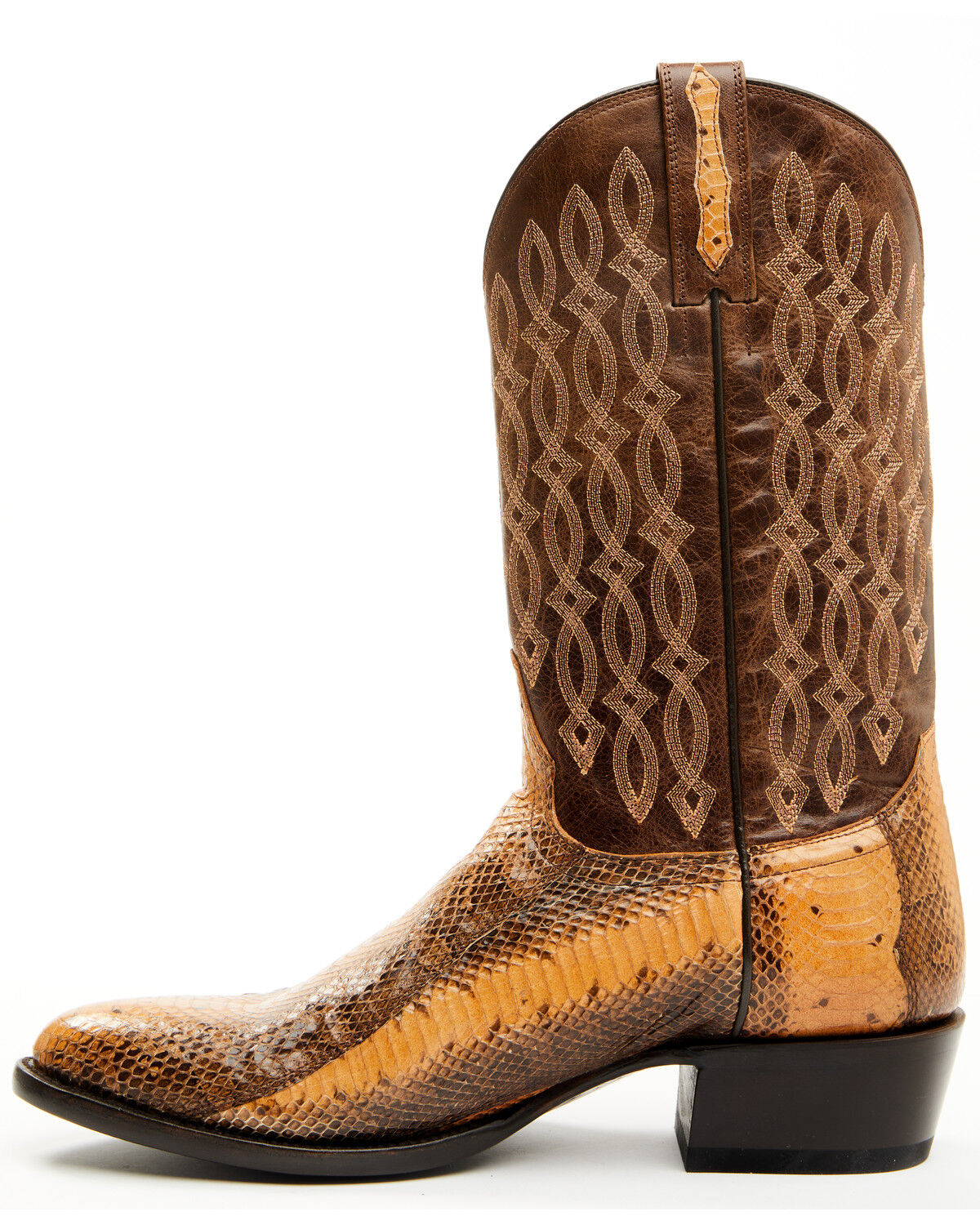 Image #3 - Cody James Men's Exotic Water Snake Western Boots - Round Toe, Brown, hi-res