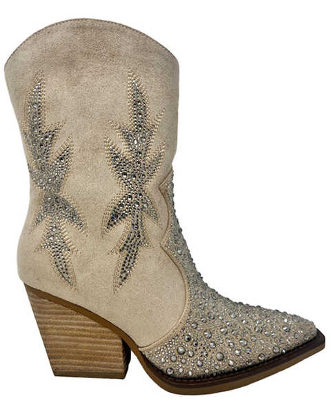 Image #1 - Very G Women's Lux Western Boots - Snip Toe, Cream, hi-res