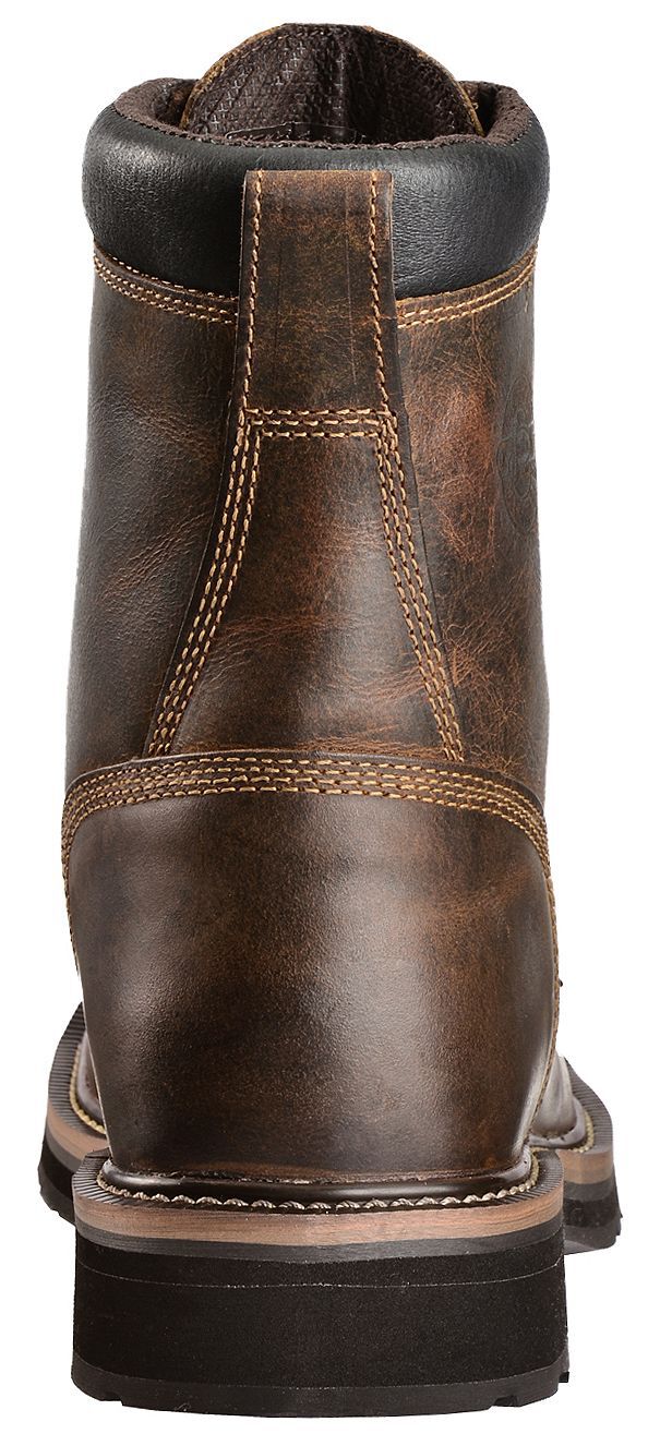 justin stampede lace up square toe