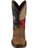 Image #9 - Durango Rebel Men's Texas Flag Western Boots - Steel Toe, Brown, hi-res