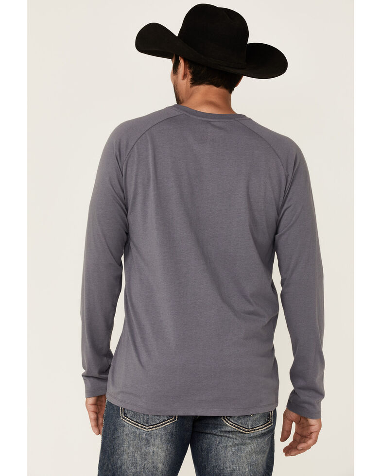 Rock & Roll Denim Men's Dark Grey Desert Graphic Long Sleeve T-Shirt , Dark Grey, hi-res