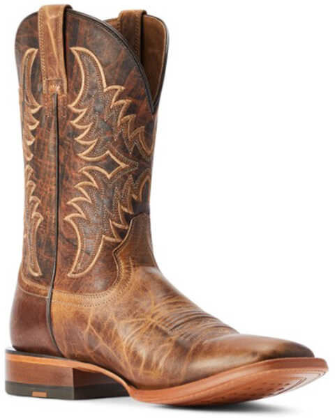 Ariat Men's Point Ryder Western Boots - Broad Square Toe, Brown, hi-res