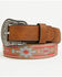 Image #1 - Shyanne Women's Mylee Southwestern Embroidered Belt, Dark Pink, hi-res