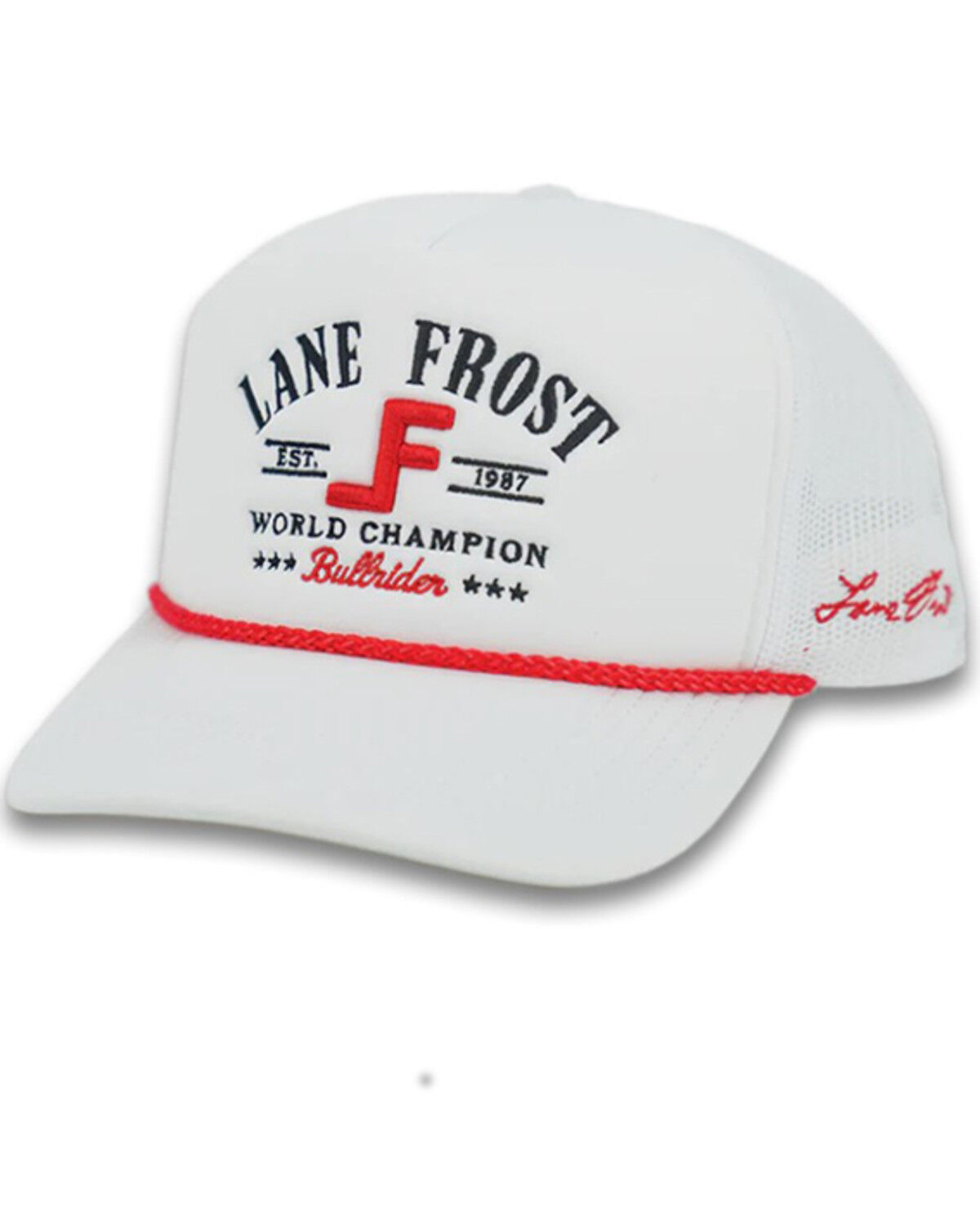 Image #1 - Lane frost Men's Tough Logo Ball Cap, White, hi-res