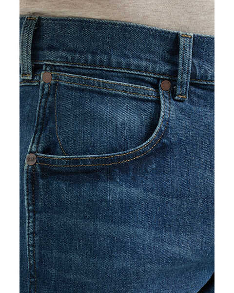 Image #2 - Wrangler Retro Men's 77MWZ Lindel Dark Wash Slim Bootcut Stretch Denim Jeans, Dark Medium Wash, hi-res