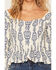 Image #3 - Sendero Provisions Ada Guitar Floral Print Long Sleeve Blouse, Cream, hi-res