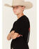 Ariat Boys' Western Flag Short Sleeve Graphic Tee, Black, hi-res