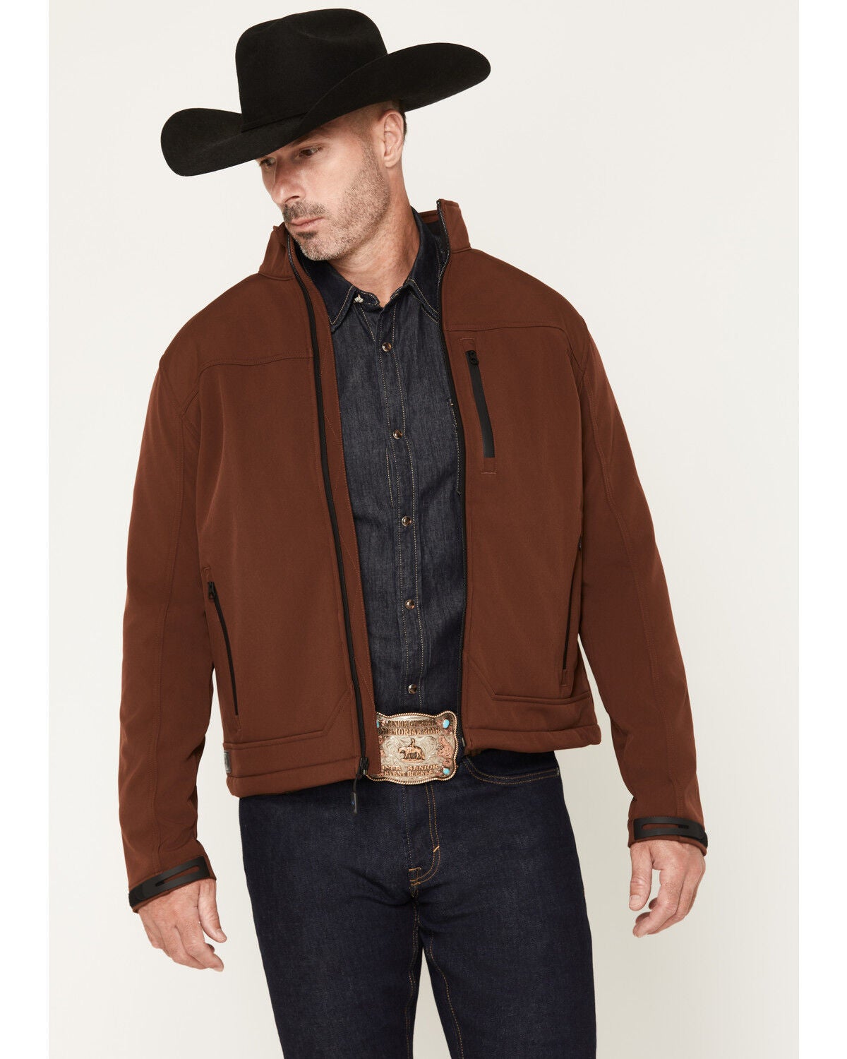 Cody James Men's Sharpshooter Solid Concealed Carry Softshell Jacket, Pecan, hi-res