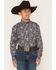 Image #1 - Cinch Boys' Paisley Print Long Sleeve Button-Down Western Shirt, Multi, hi-res