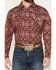 Image #3 - Cowboy Hardware Men's Bandana Long Sleeve Snap Stretch Western Shirt, Red, hi-res