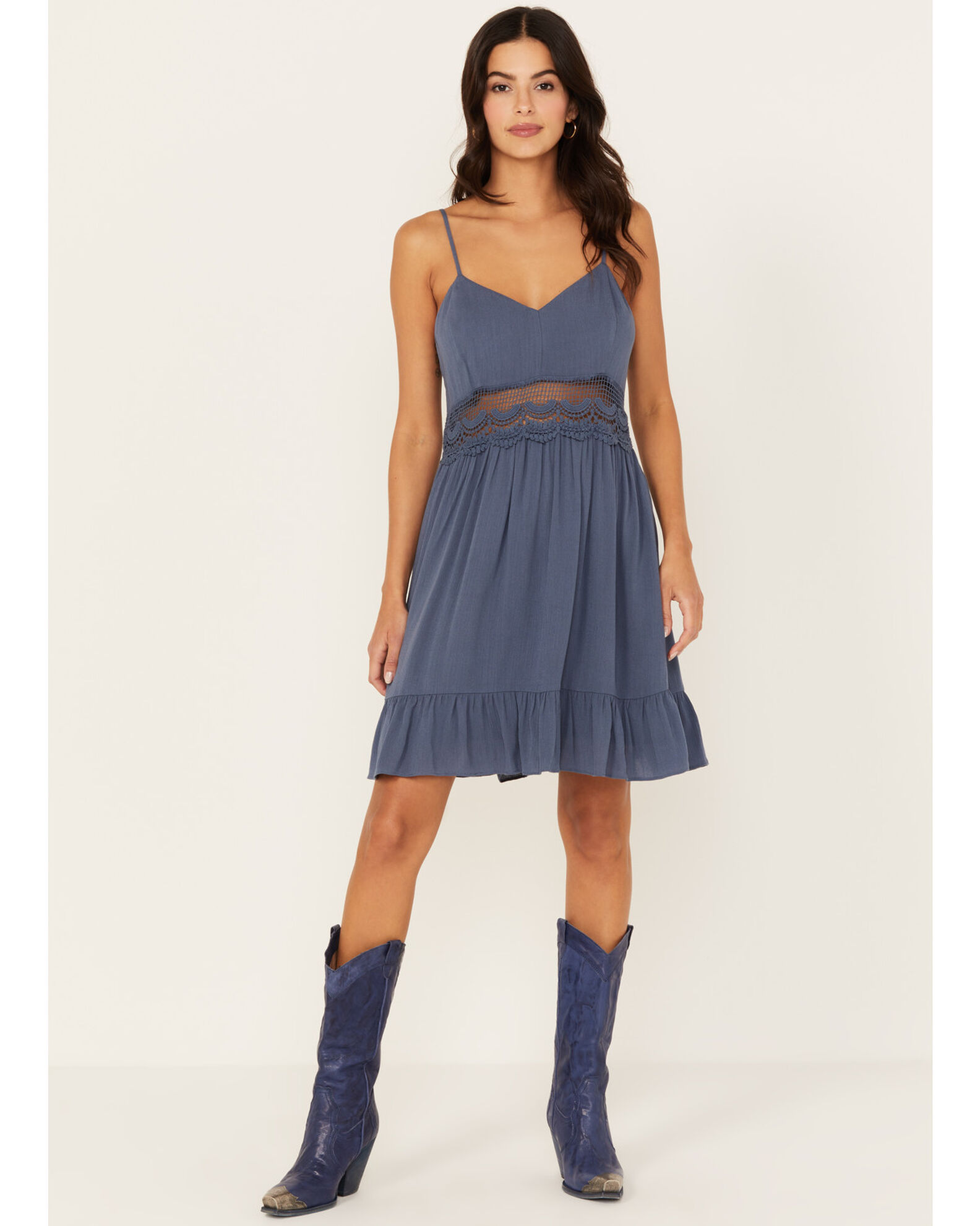 Jolt Women s Crochet Waist Dress Sheplers
