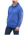Image #1 - Ariat Men's Rebar Logo Sleeve Graphic Hooded Work Sweatshirt , Blue, hi-res