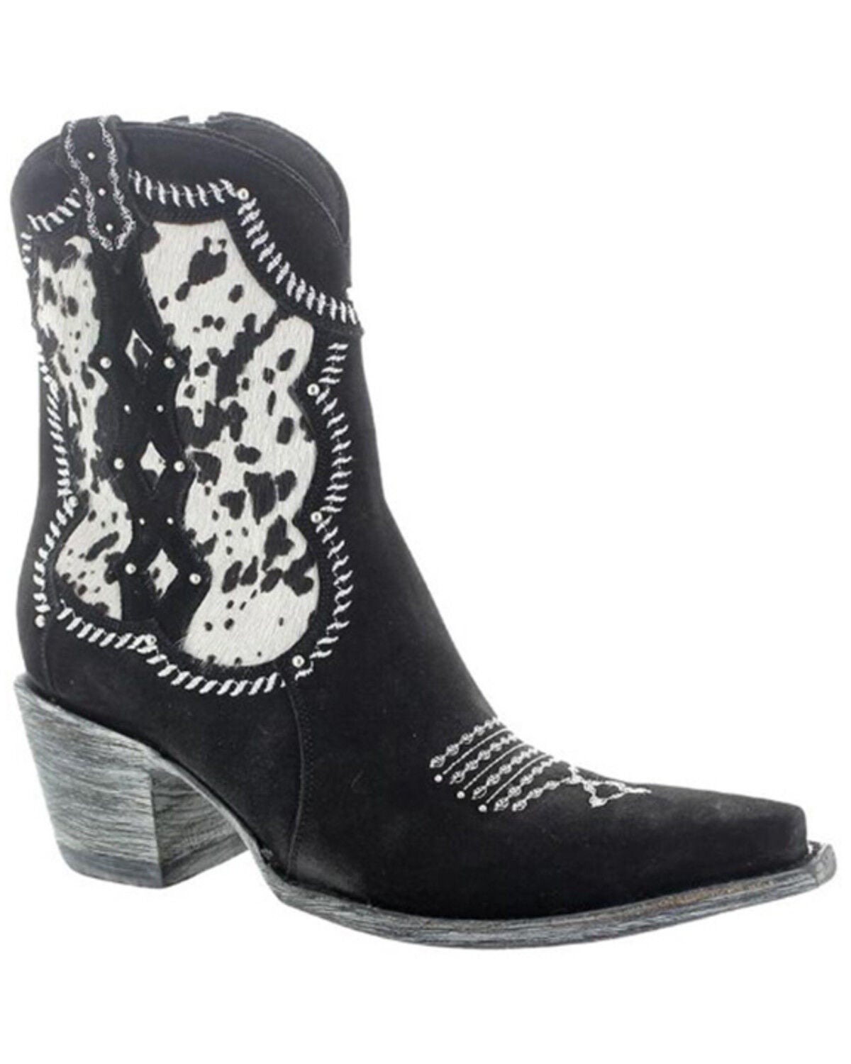 Old Gringo Women's Lazzo Cowboy Western Boots - Snip Toe, Black/white, hi-res