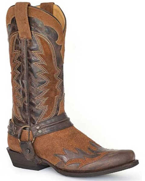 Image #1 - Stetson Men's Outlaw Wings Western Boots - Snip Toe, Tan, hi-res