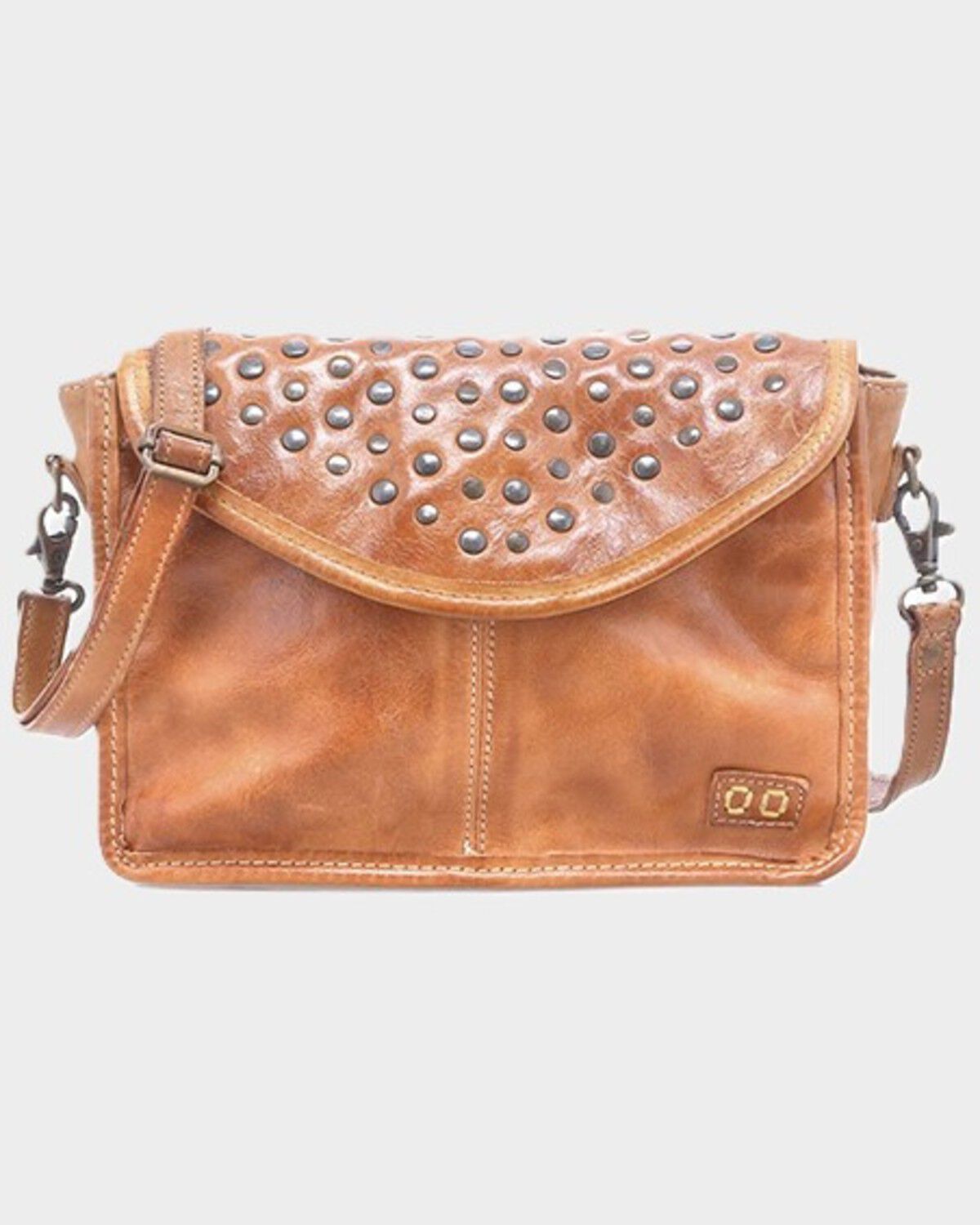Bed Stu Women's Occurence Compact Studded Crossbody, Tan, hi-res