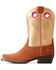 Image #2 - Ariat Boys' Derby Monroe Western Boots - Square Toe , Brown, hi-res
