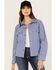 Image #1 - Ariat Women's Rebar Cropped Woven Work Shirt, Blue, hi-res
