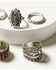 Image #2 - Idyllwind Women's Landau 5-piece Ring Set, Fuchsia, hi-res