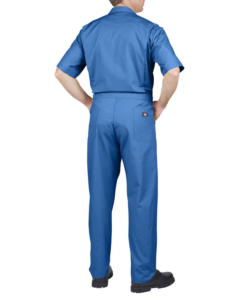 Dickies Short Sleeve Work Coveralls, Med Blue, hi-res
