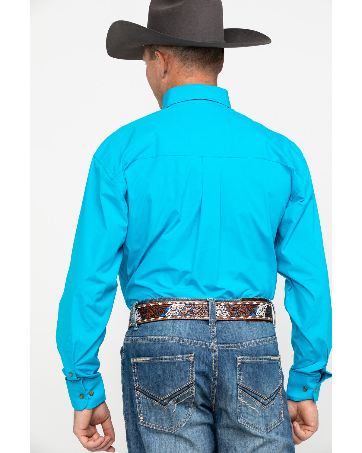 Image #2 - George Strait by Wrangler Men's Solid Long Sleeve Button Down Western Shirt, , hi-res