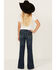 Image #3 - Wrangler Girls' Juliet Medium Wash Stretch Flare Jeans , Medium Wash, hi-res