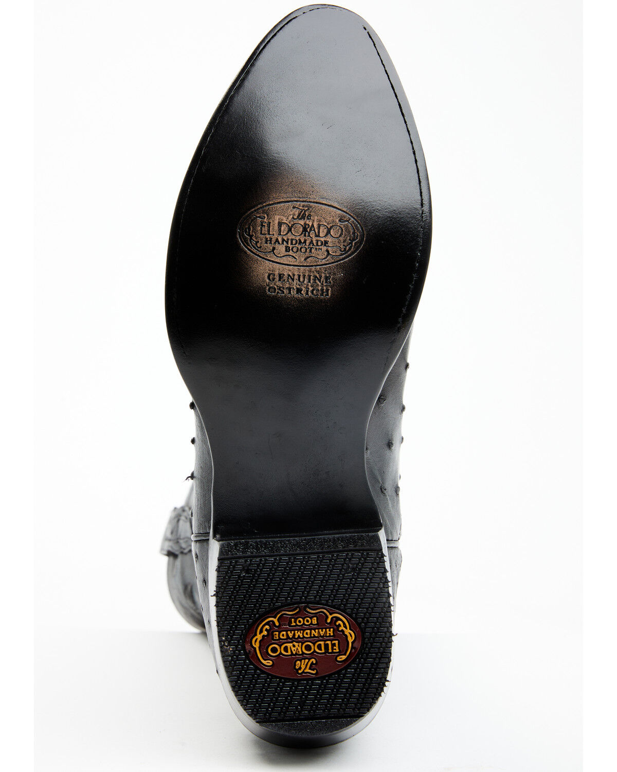 Image #7 - EL Dorado Men's Full Quill Ostrich Exotic Western Boots - Round Toe, Black, hi-res