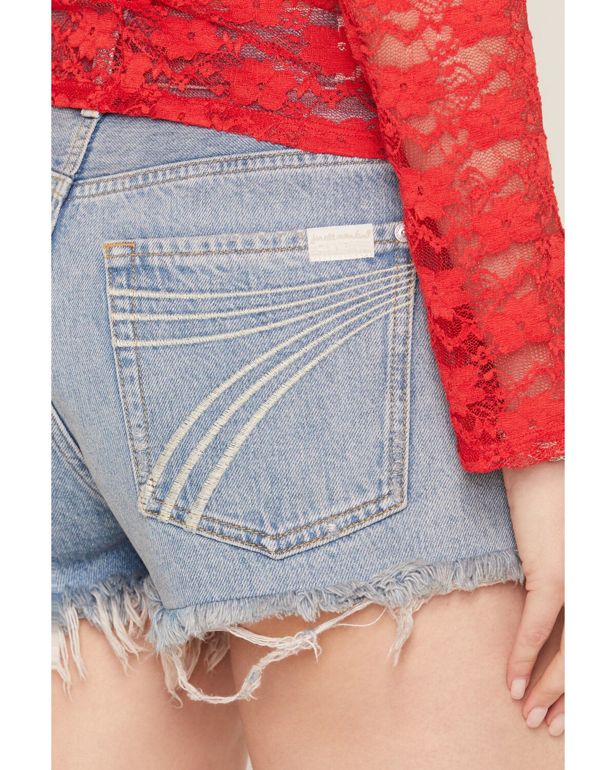 Image #4 - 7 For All Mankind Women's June Light Wash Denim Shorts, Light Wash, hi-res
