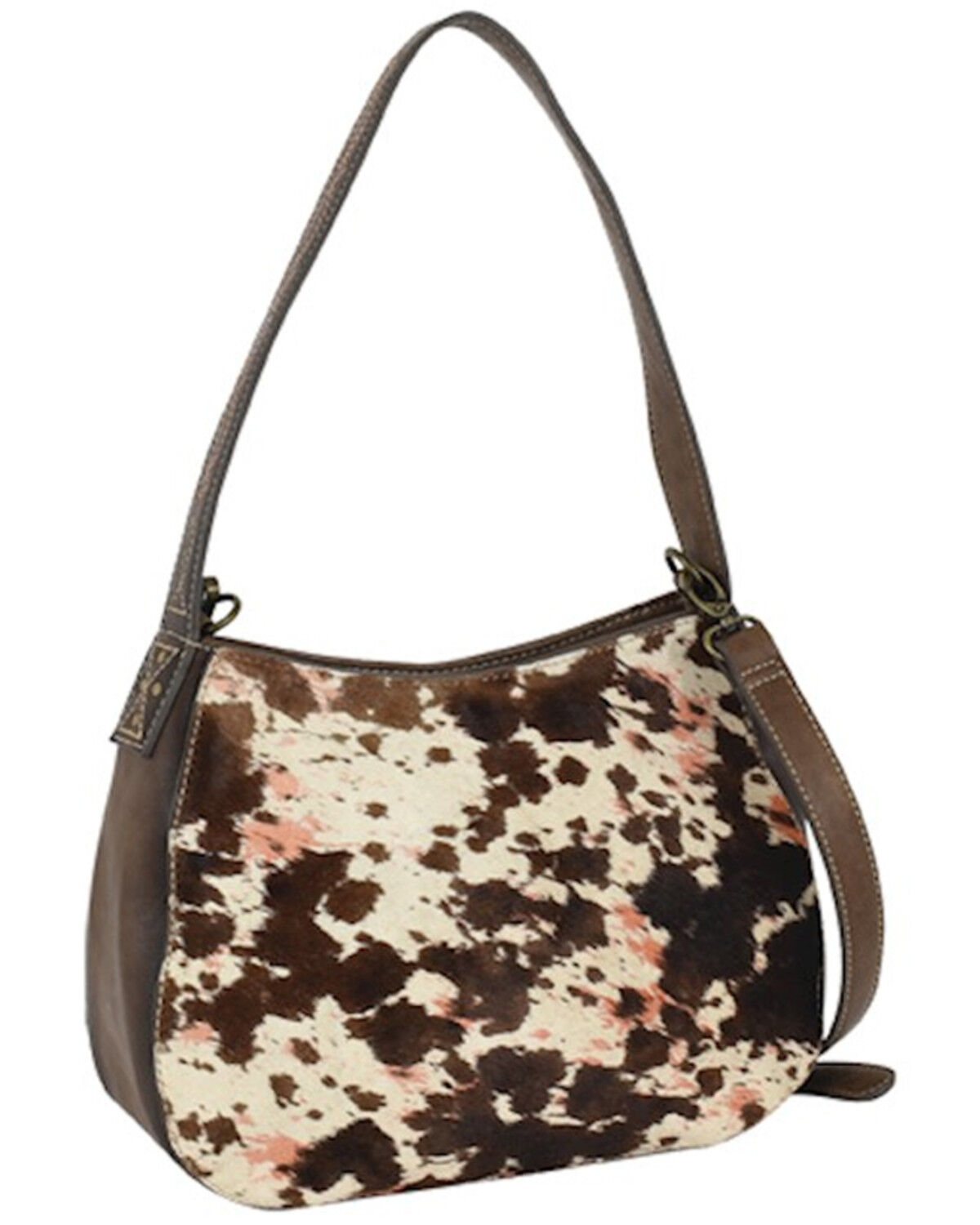Image #1 - Tony Lama Women's Genuine Hair On Hide Hobo Purse, Brown, hi-res