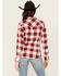 Image #4 - Wrangler Retro Women's Long Sleeve Snap Western Flannel Shirt, Red, hi-res