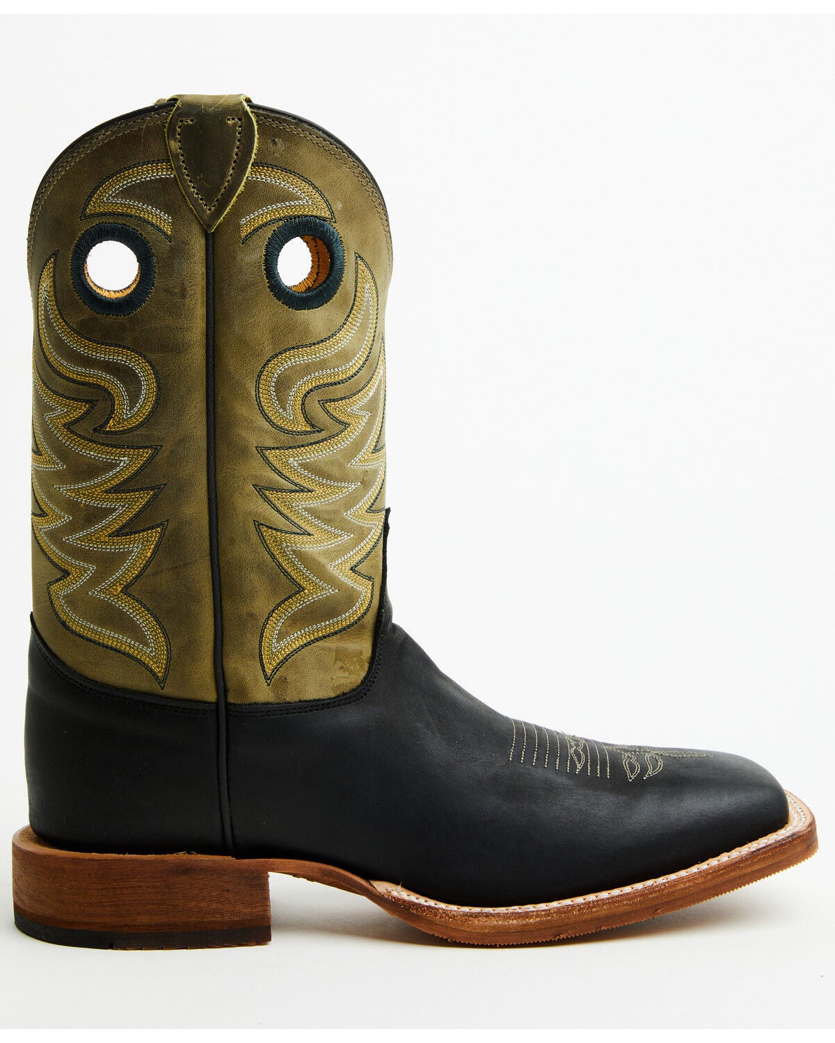 Image #2 - Justin Men's Bent Rail Walsh Performance Western Boots - Broad Square Toe, Green, hi-res