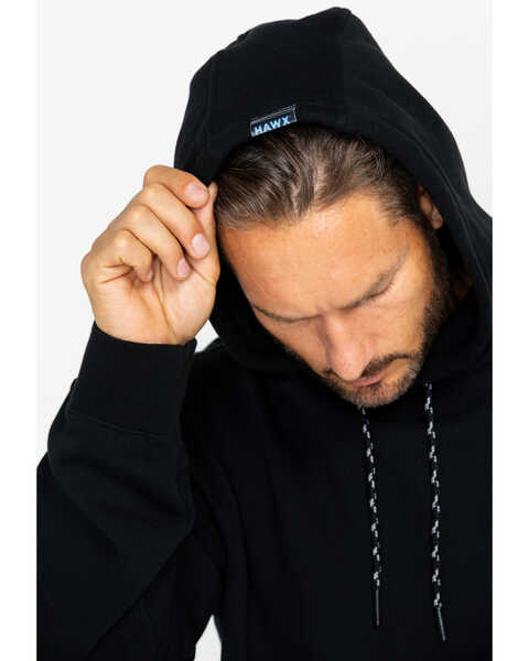 Image #5 - Hawx Men's Logo Sleeve Hooded Work Sweatshirt , Black, hi-res