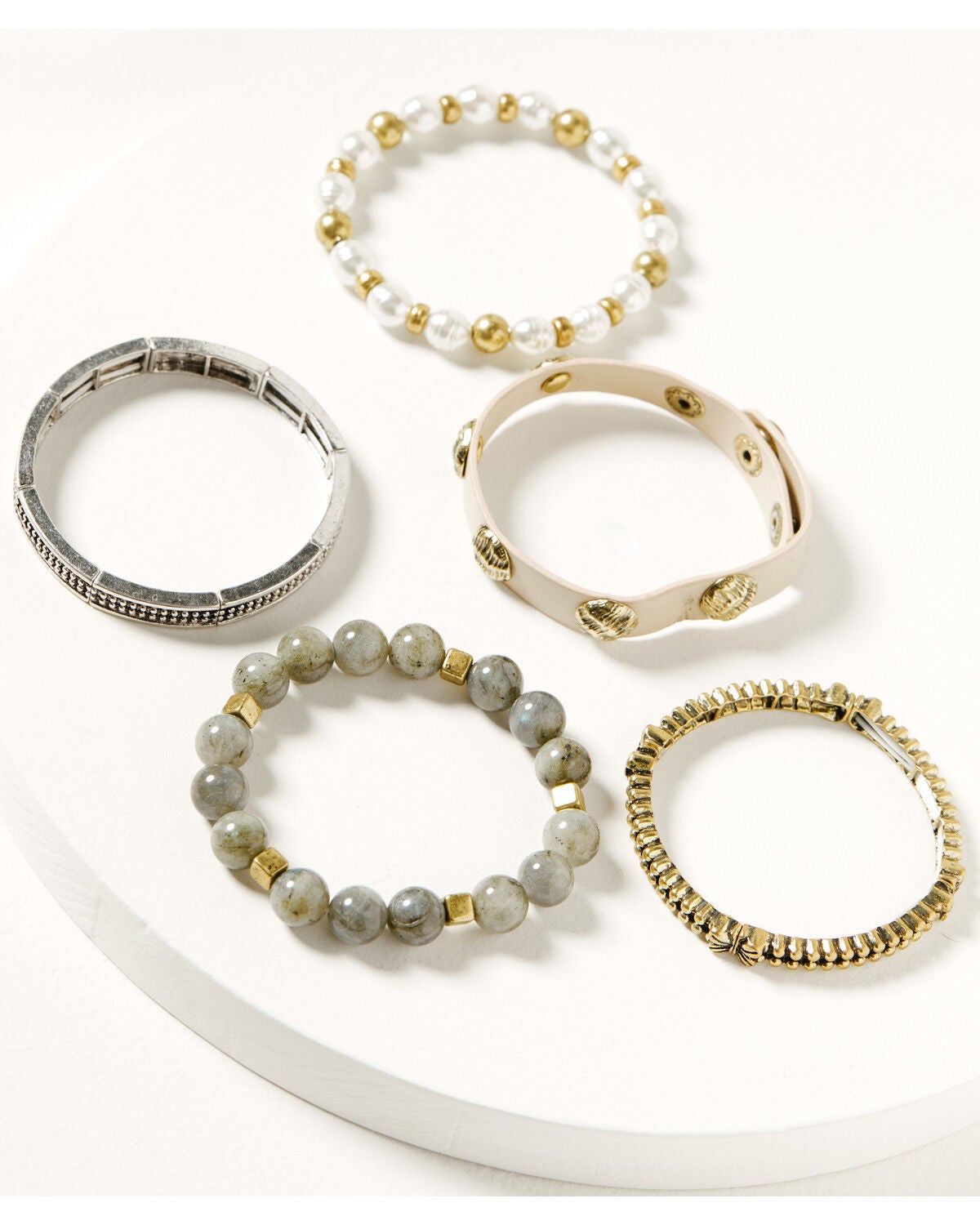 Image #1 - Shyanne Women's Sierra Winter Multi Bracelet Set - 5 Piece, Gold, hi-res