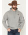 Image #1 - Ariat Men's Logo Graphic Hooded Sweatshirt - Tall, Grey, hi-res
