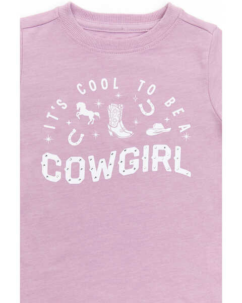 Image #2 - Shyanne Toddler Girls' Cool To Be A Cowgirl Short Sleeve Graphic Tee, Lavender, hi-res