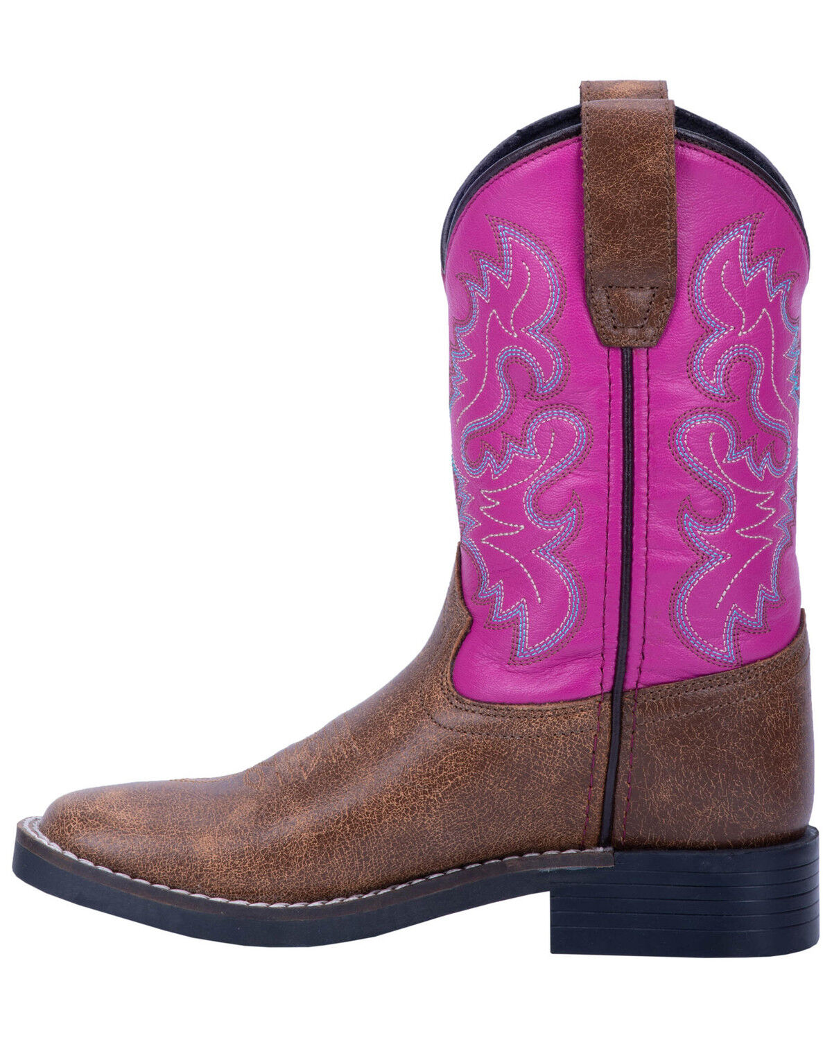 Image #3 - Dan Post Girls' 9" Punky Western Boots - Broad Square Toe, Tan, hi-res