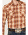 Pendleton Men's Frontier Plaid Print Long Sleeve Western Snap Shirt, Rust Copper, hi-res