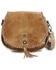 Image #1 - Bed Stu Women's Half Moon Crossbody Bag, Distressed Brown, hi-res
