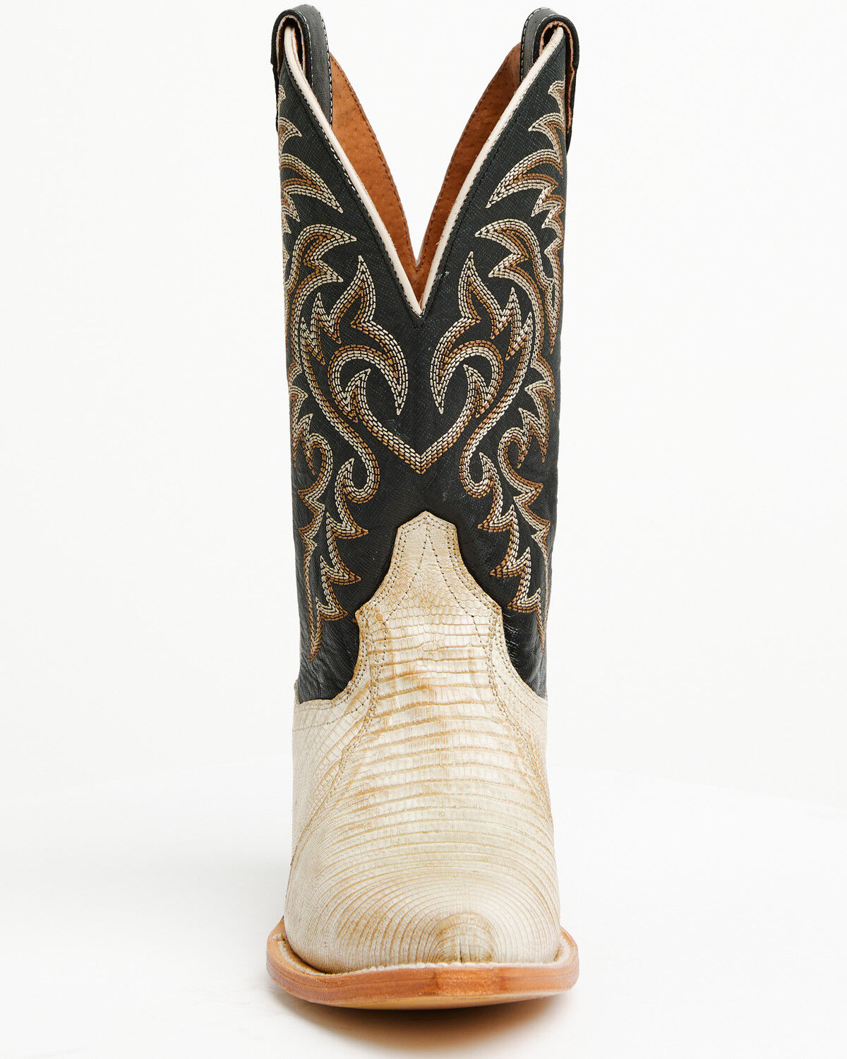 Image #4 - Dan Post Women's Exotic Teju Lizard Western Boots - Snip Toe, Ivory, hi-res