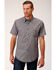 West Made Men's Neat Paisley Print Short Sleeve Western Shirt , Grey, hi-res