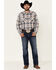 Ariat Men's Retro Adam Large Plaid Print Long Sleeve Western Shirt , Brown, hi-res