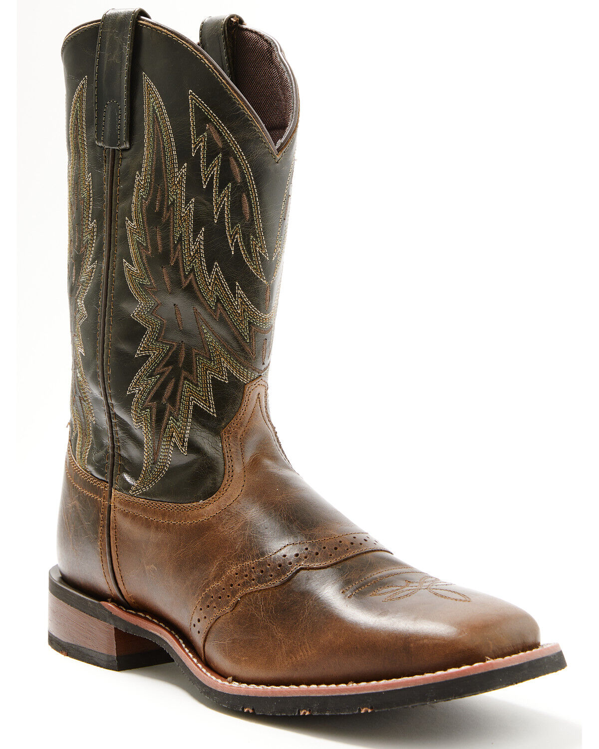 Image #1 - Laredo Men's Hyde Performance Western Boots - Broad Square Toe, Brown, hi-res