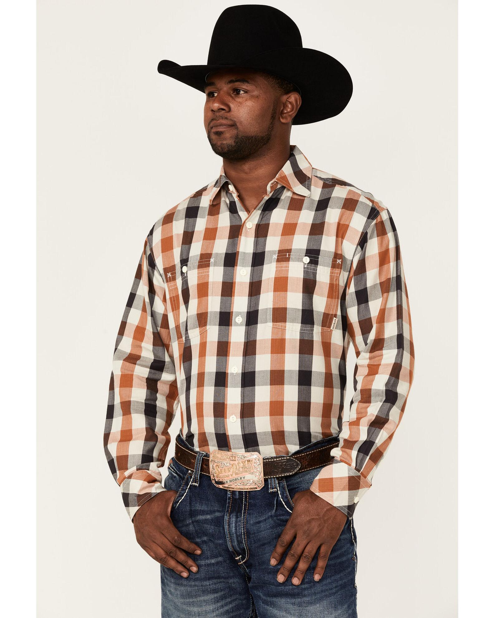 Resistol Men s Plaid Long Sleeve Button Down Western Shirt Sheplers